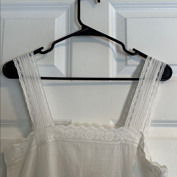NWT THE GREAT Reverie Lace Trim Cotton Dress in White size M - Picture 6 of 16